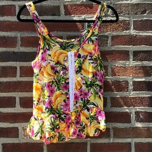 Floral/Banana Print Tank Top